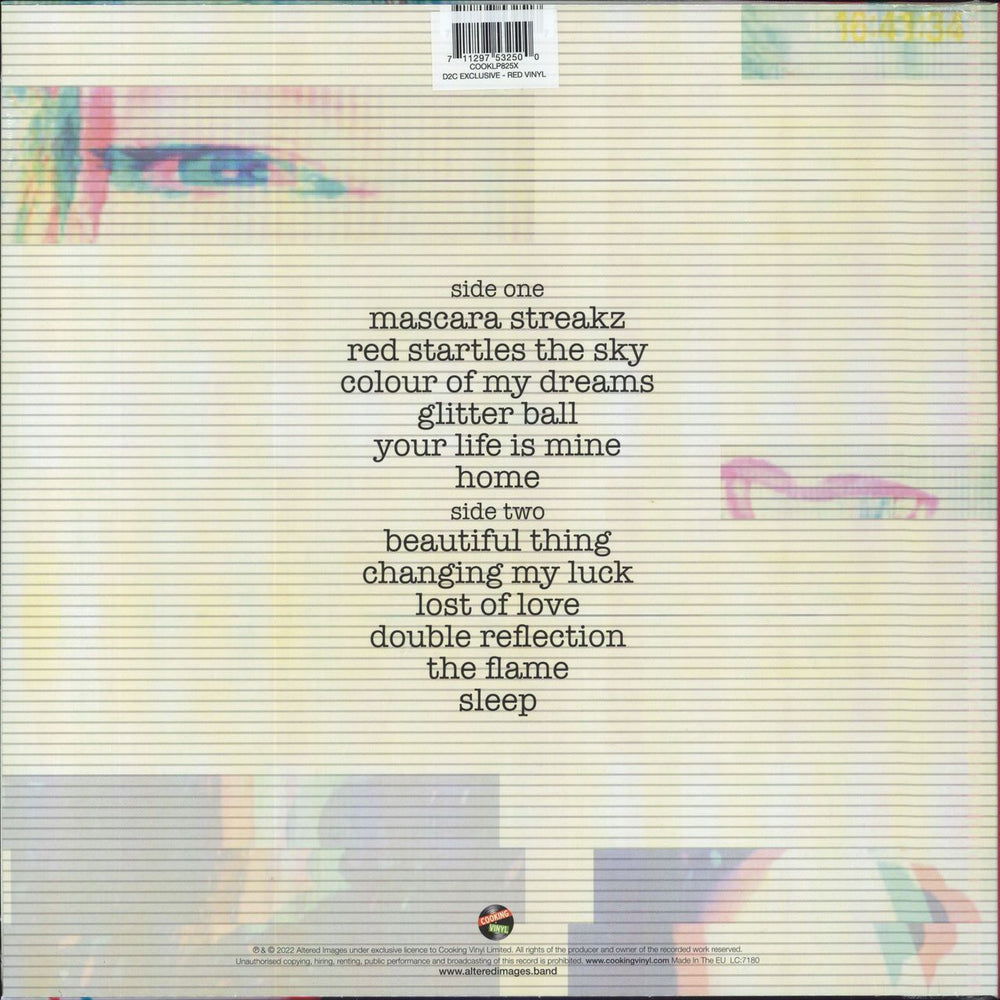 Altered Images Mascara Streakz - Red Vinyl - Sealed UK vinyl LP album (LP record) 711297532500