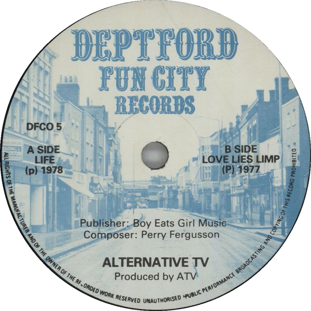 Alternative TV Life UK 7" vinyl single (7 inch record / 45) AEV07LI106253