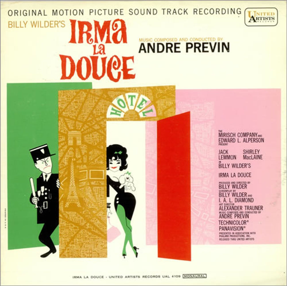 André Previn Irma La Douce US vinyl LP album (LP record) UAL4109