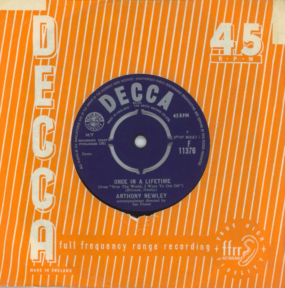 Anthony Newley What Kind Of Fool Am I - 2nd UK 7" vinyl single (7 inch record / 45)