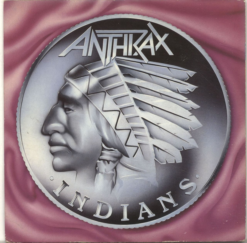 Anthrax Indians - Orange Vinyl UK 7" vinyl single (7 inch record / 45) ISP325