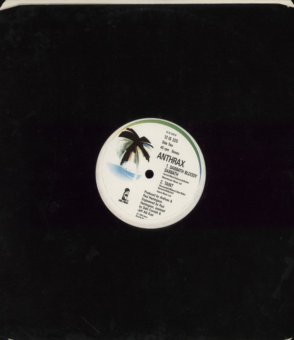 Anthrax Indians UK 12" vinyl single (12 inch record / Maxi-single)