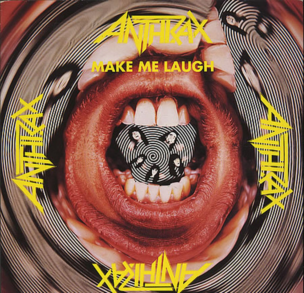 Anthrax Make Me Laugh - Yellow Vinyl UK 7" vinyl single (7 inch record / 45) IS379