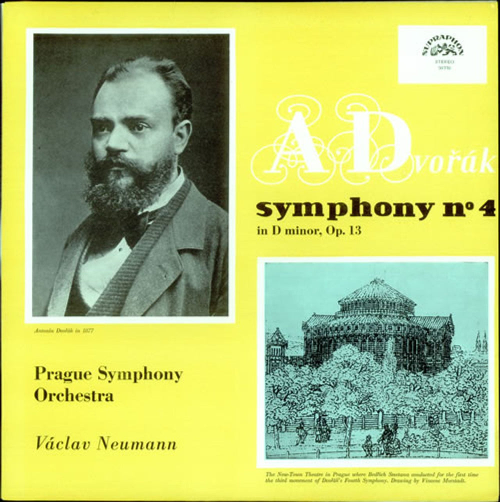 Antonín Dvorák Symphony No. 4 in D minor, Op. 13 Czech vinyl LP album (LP record) 50119