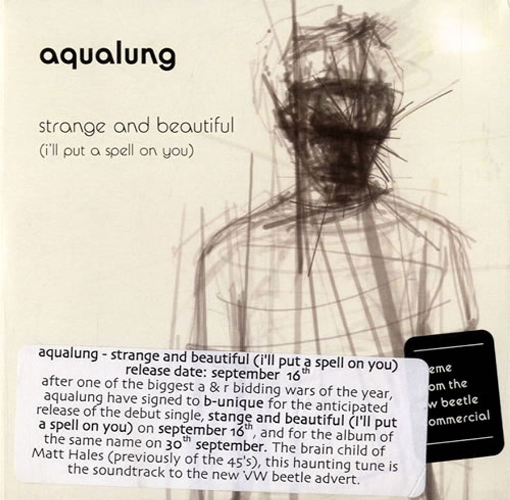 Aqualung Strange And Beautiful UK Promo CD-R acetate CD-R ACETATE