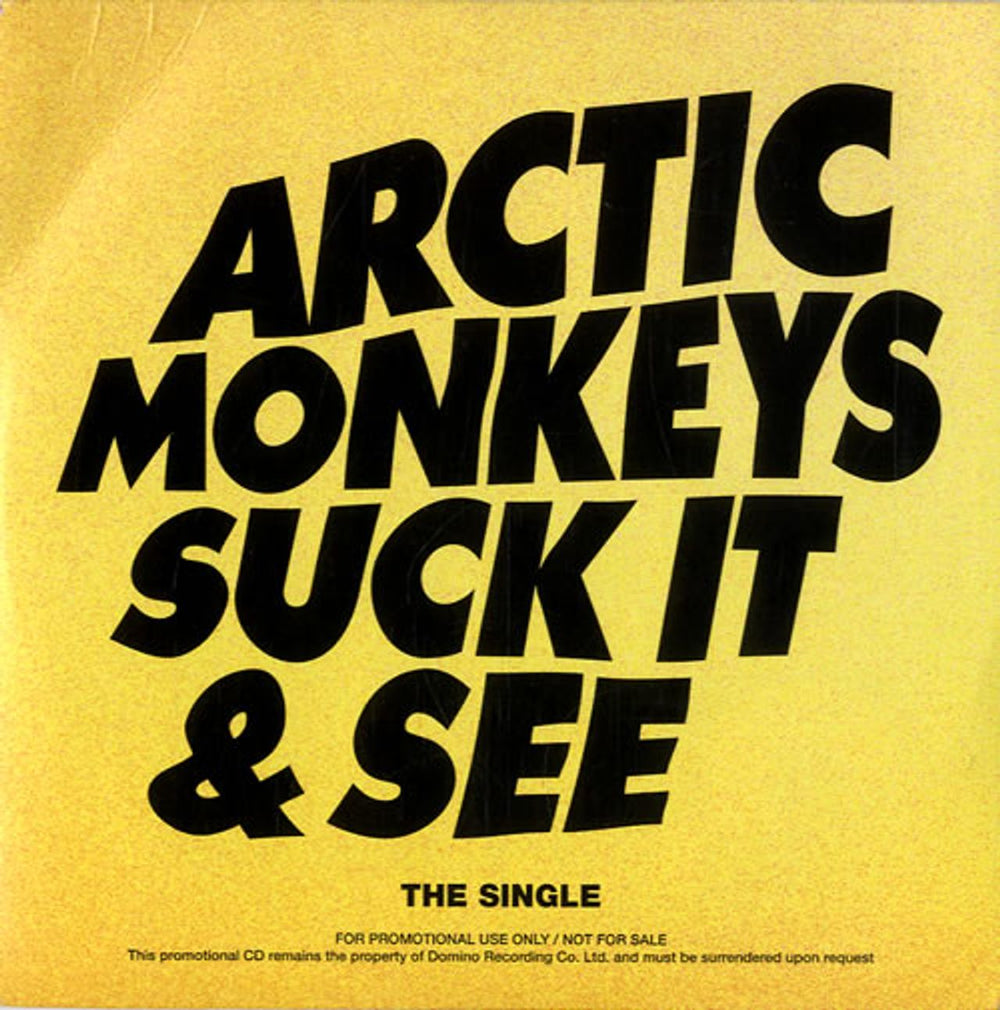 Arctic Monkeys Suck It & See UK Promo CD single (CD5 / 5") RUG438CDP