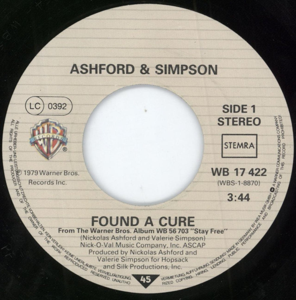 Ashford & Simpson Found A Cure Dutch 7" vinyl single (7 inch record / 45) A&S07FO798761