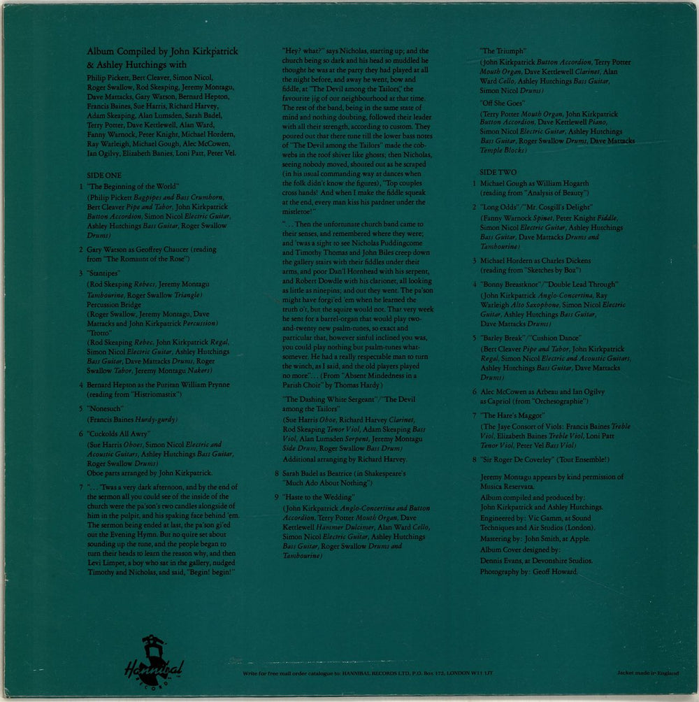 Ashley Hutchings The Compleat Dancing Master UK vinyl LP album (LP record)