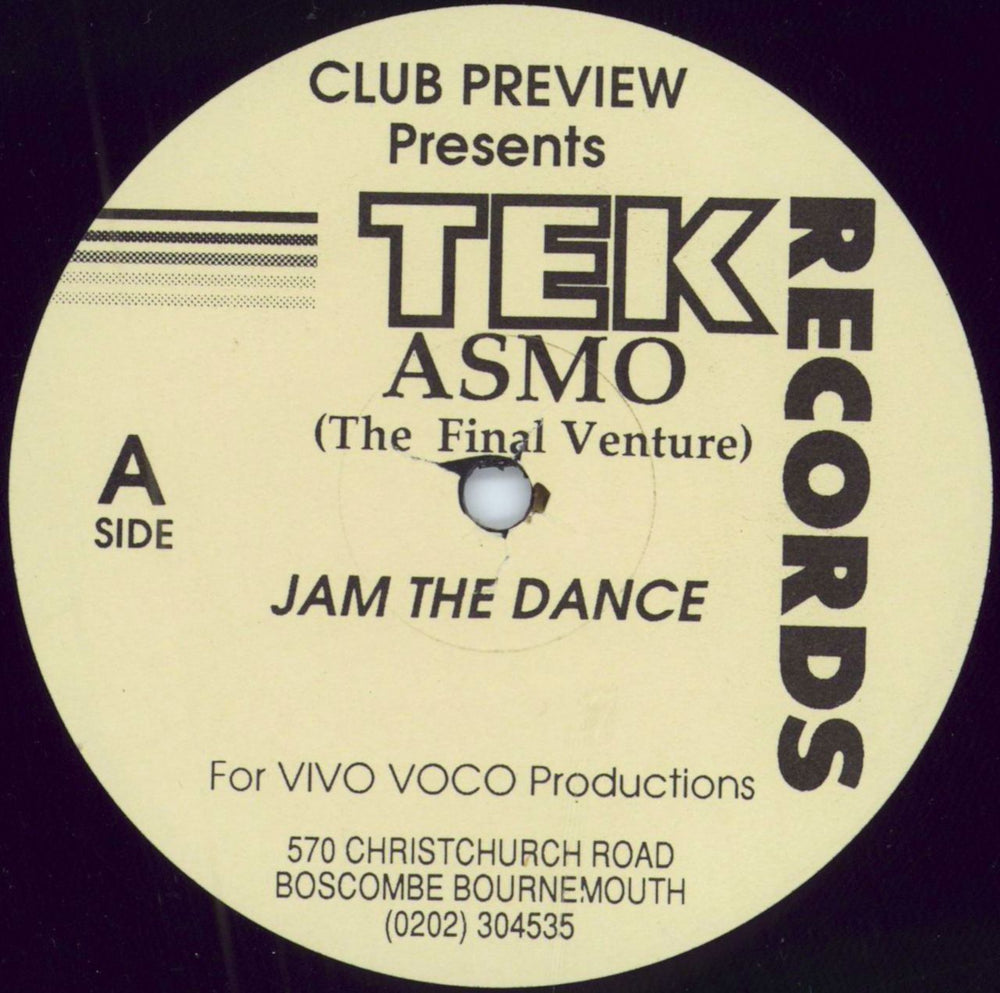 Asmo Jam The Dance (The Final Venture) UK 12" vinyl single (12 inch record / Maxi-single) TEKK03