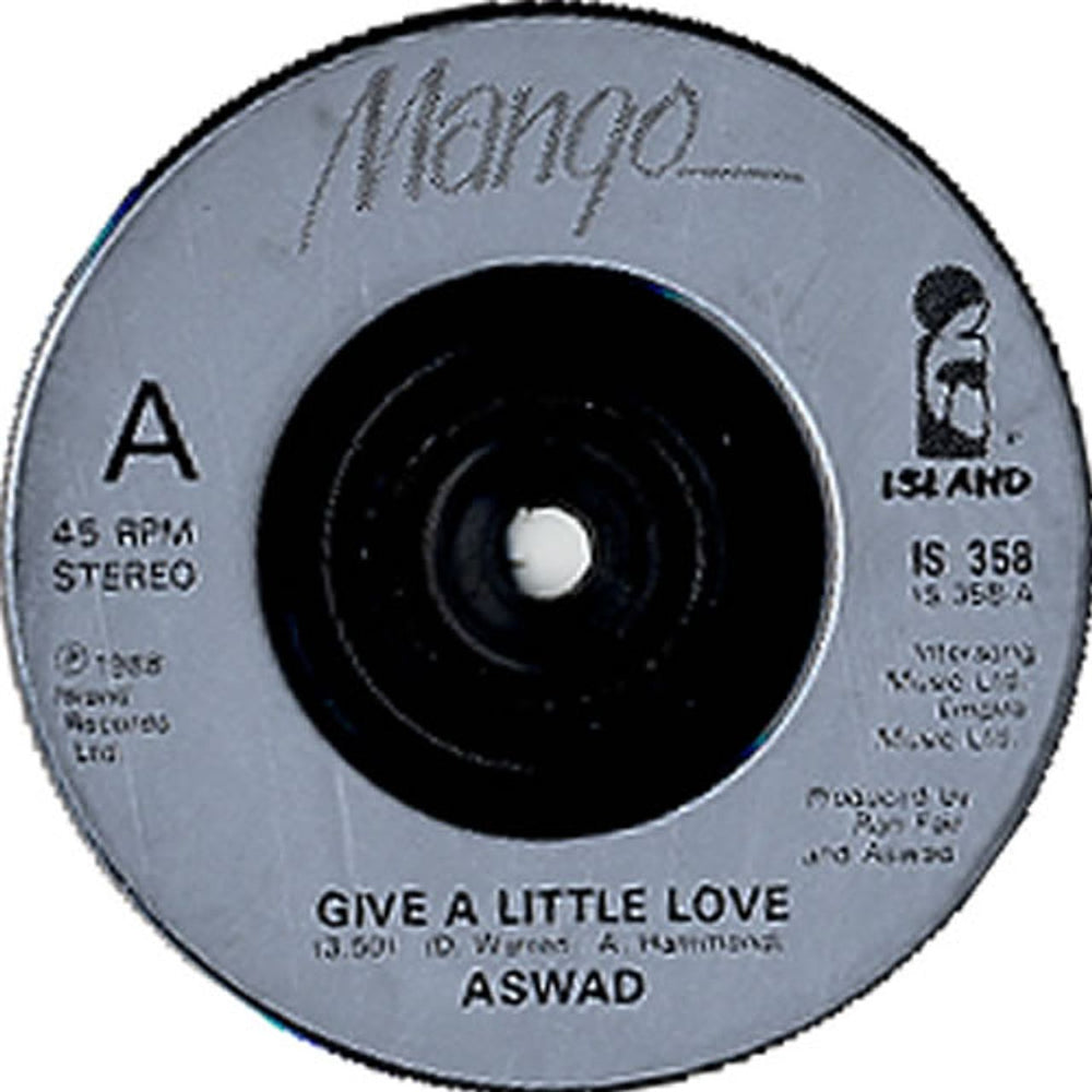 Aswad Give A Little Love UK 7" vinyl single (7 inch record / 45) IS358