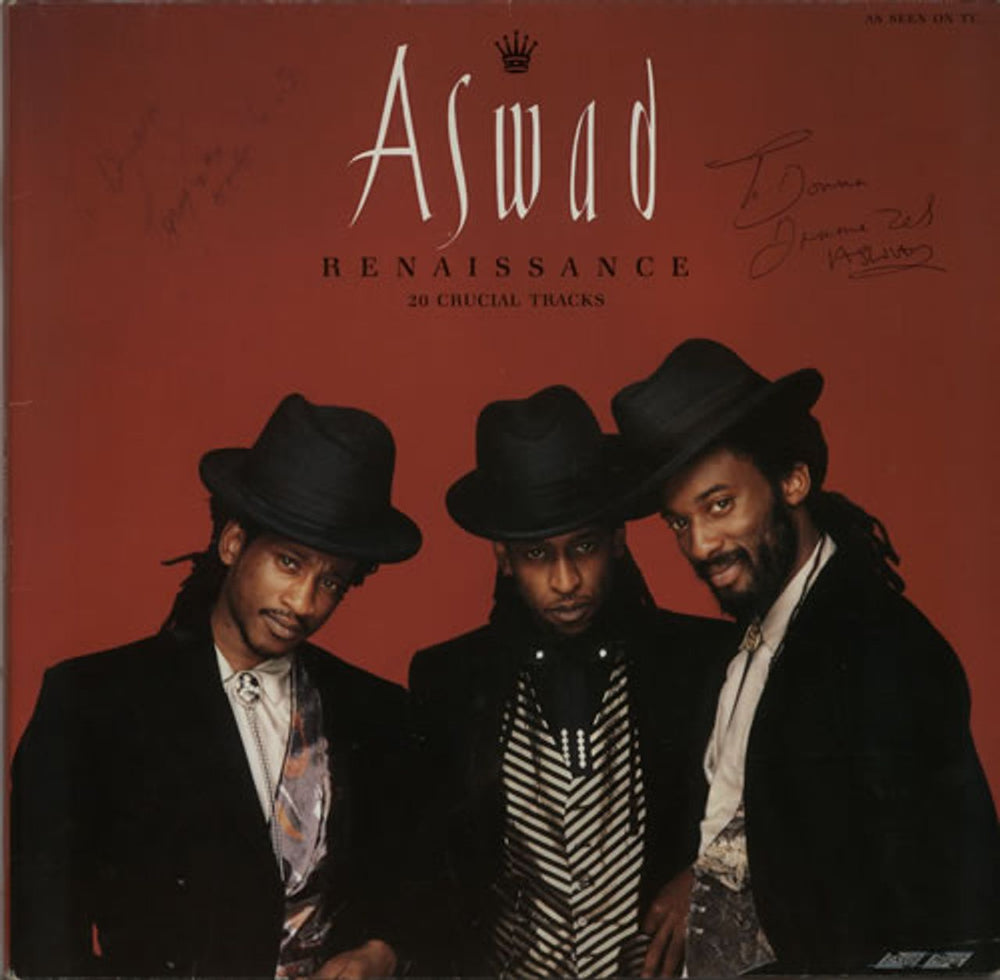 Aswad Renaissance - Autographed UK vinyl LP album (LP record) SMR866