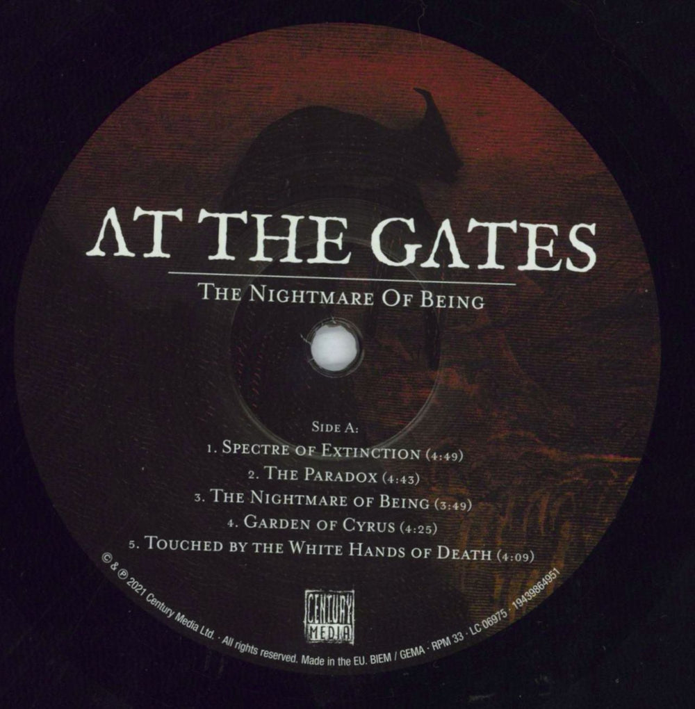 At The Gates The Nightmare Of Being - 180 Gram - Shrink UK vinyl LP album (LP record) A1GLPTH818888