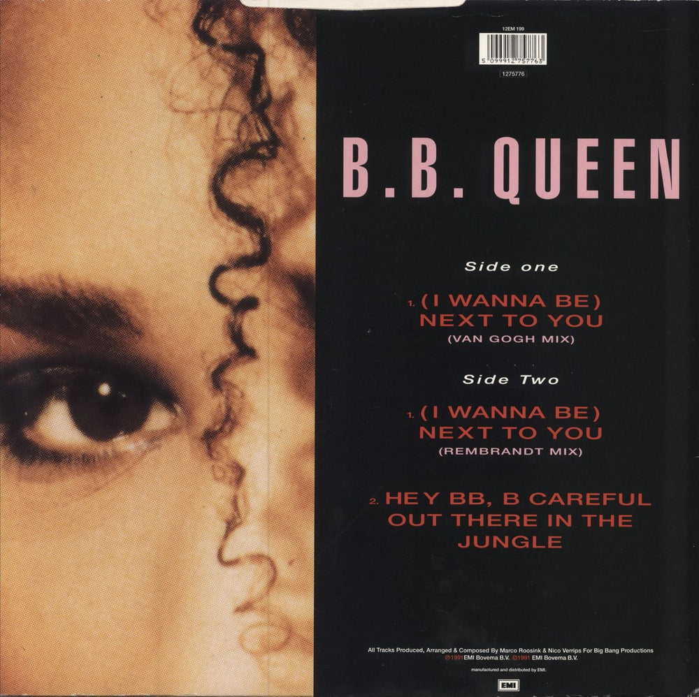 B. B. Queen (I Wanna Be) Next To You UK 12" vinyl single (12 inch record / Maxi-single) 5099912757763