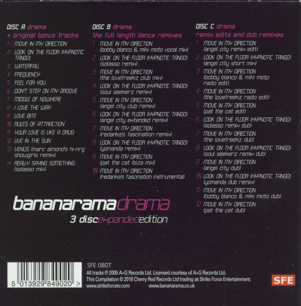 Bananarama Drama: Expanded Edition UK 3-CD album set (Triple CD) 5013929849020