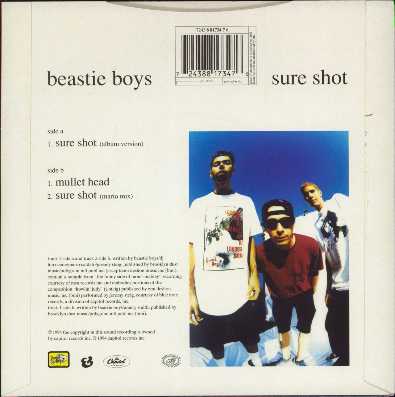 beastie boys sure shot UK盤 7inch-