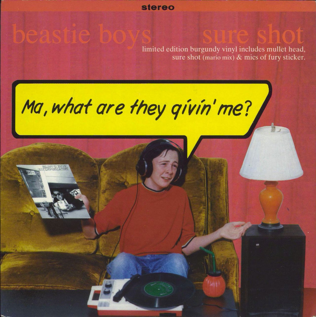 Beastie Boys Sure Shot - Burgundy Vinyl UK 7