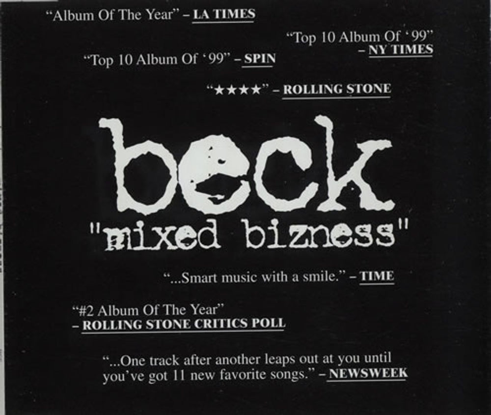 Beck Mixed Bizness UK Promo CD single (CD5 / 5") 497259-2