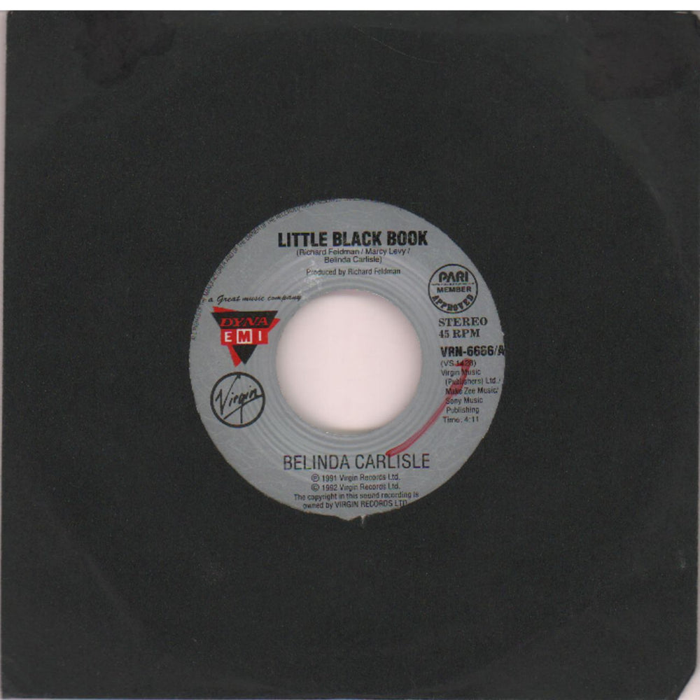 Belinda Carlisle Little Black Book Philippino 7" vinyl single (7 inch record / 45) VRN-6666