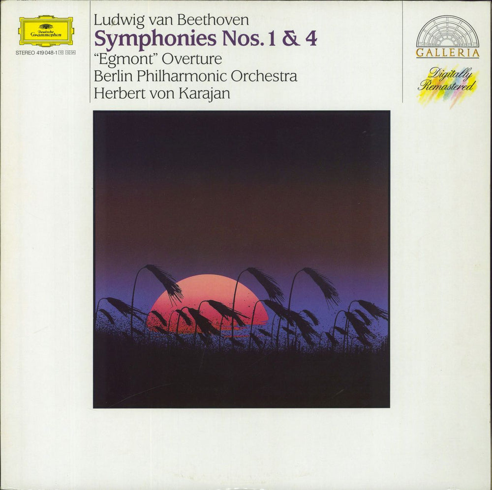 Berliner Philharmoniker Symphonien Nr. 1 & 4 / Ouvertüre Egmont German vinyl LP album (LP record) 419 048-1