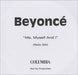 Beyoncé Me, Myself And I UK Promo CD-R acetate CD-R ACETATES