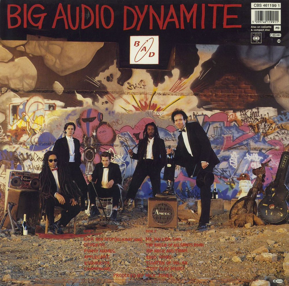 Big Audio Dynamite Tighten Up Vol. 88 - Square Hype Stickered UK vinyl LP album (LP record) 5099746119911