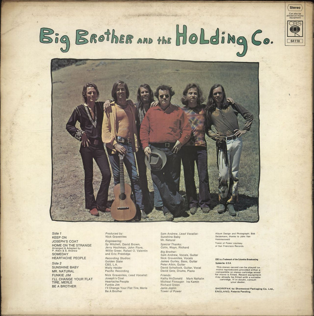Big Brother & The Holding Company Be A Brother - VG UK vinyl LP album (LP record)