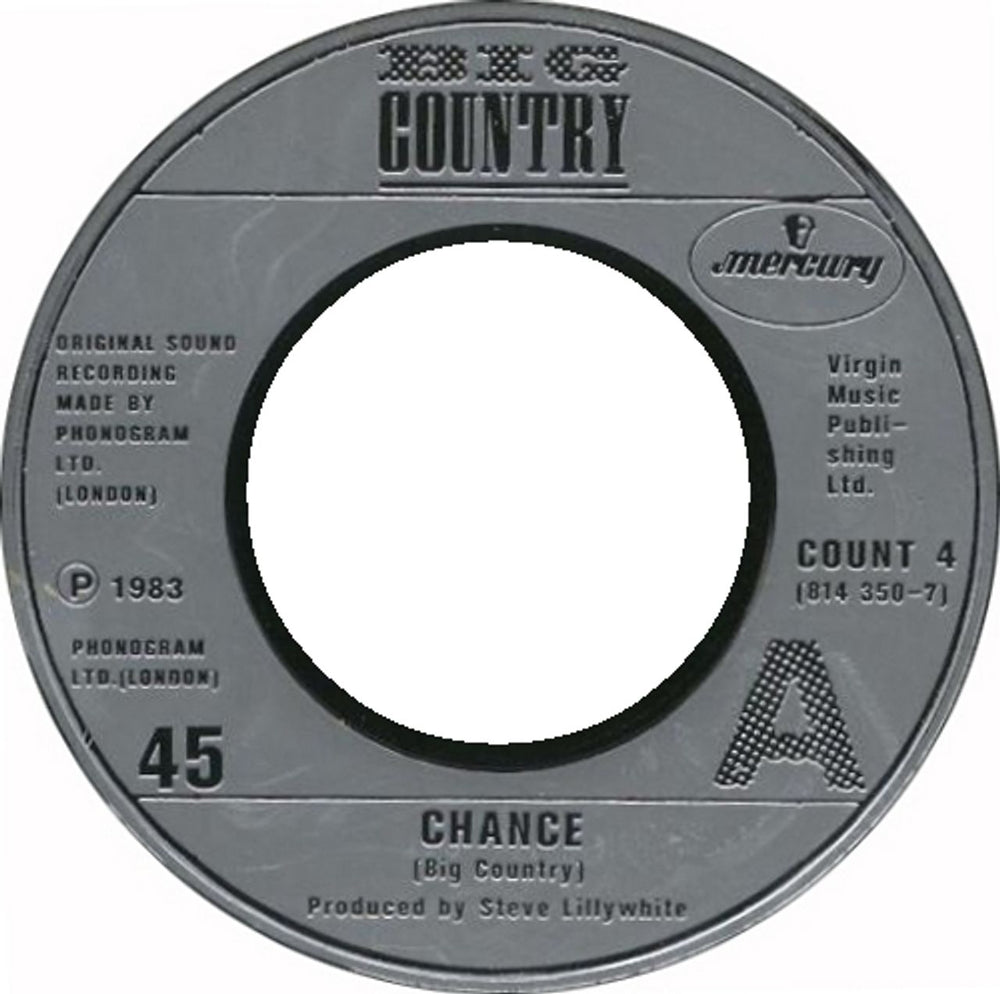 Big Country Chance - Jukebox UK 7" vinyl single (7 inch record / 45) COUNT4