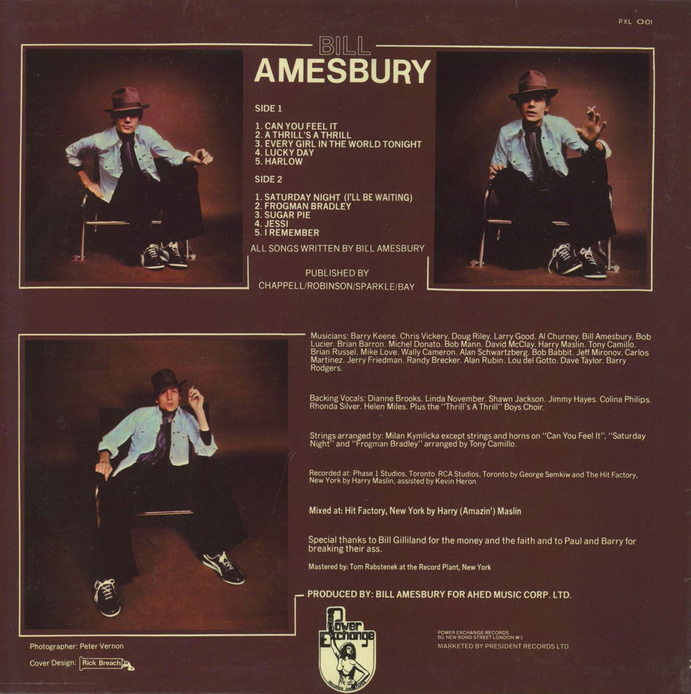 Bill Amesbury Can You Feel It UK vinyl LP album (LP record)