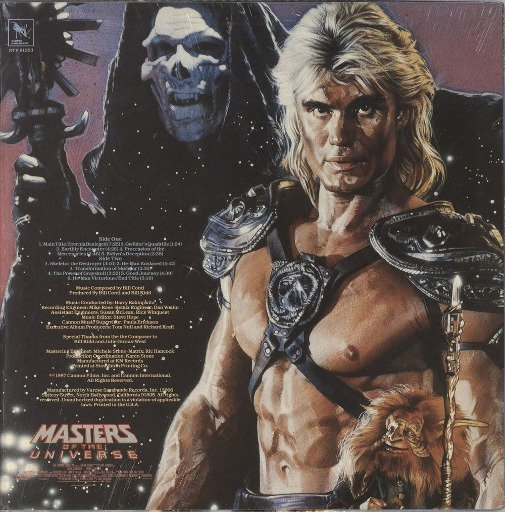 Bill Conti Masters Of The Universe - shrink US vinyl LP album (LP record)