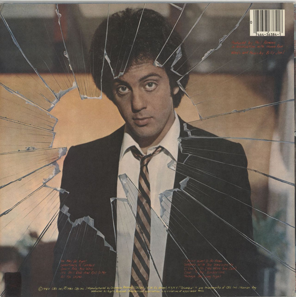 Billy Joel Glass Houses US vinyl LP album (LP record) 074643638418