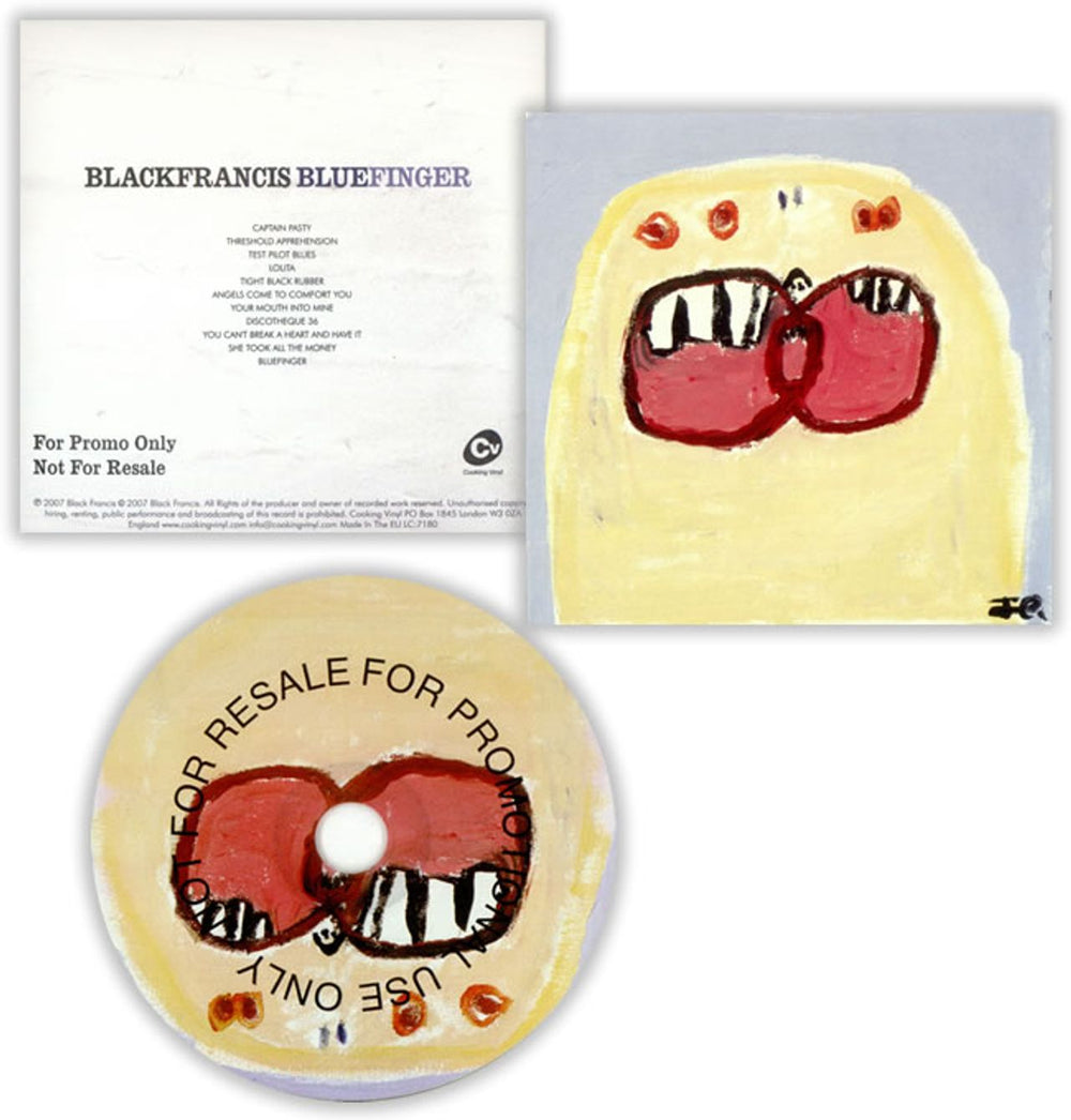 Black Francis Bluefinger UK Promo CD album (CDLP) BK8CDBL422286