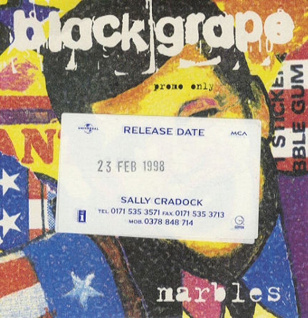 Black Grape Marbles UK Promo CD single (CD5 / 5") WRAXTD33