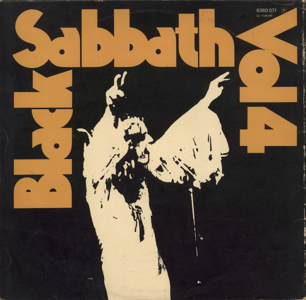 Black Sabbath Vol. 4 - 1st - VG German vinyl LP album (LP record)