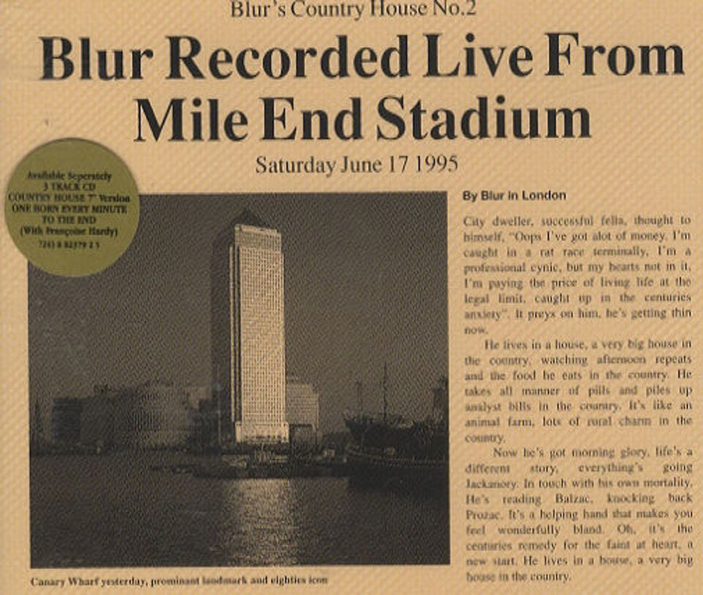 Blur Country House UK 2-CD single set (Double CD single) BLR2SCO161665