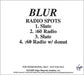 Blur Radio Spots US Promo CD-R acetate BLRCRRA145102