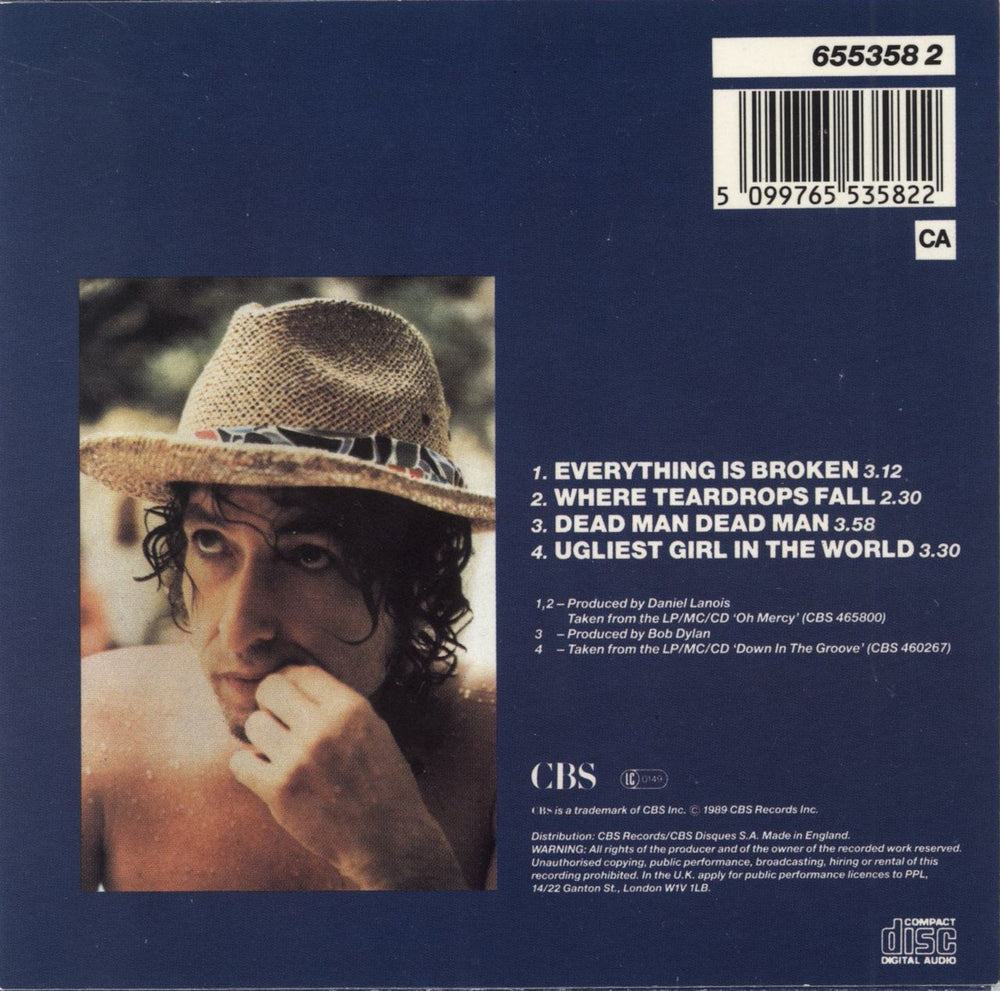 Bob Dylan Everything Is Broken UK CD single (CD5 / 5") 5099765535822