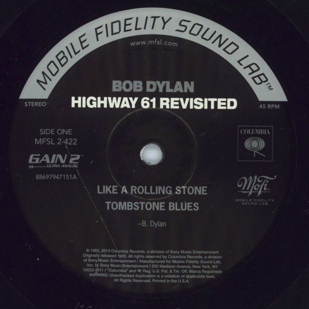 Bob Dylan Highway 61 Revisited - 180gm Vinyl US 2-LP vinyl record set (Double LP Album) DYL2LHI605572