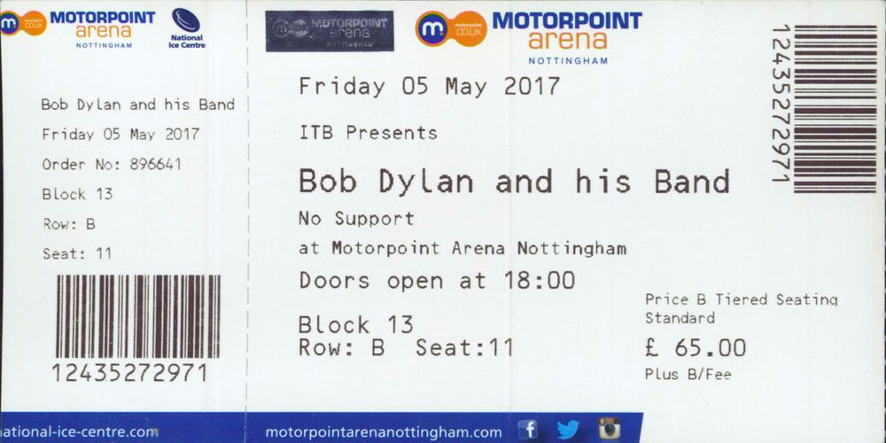 Bob Dylan In Concert! + Stub UK tour programme