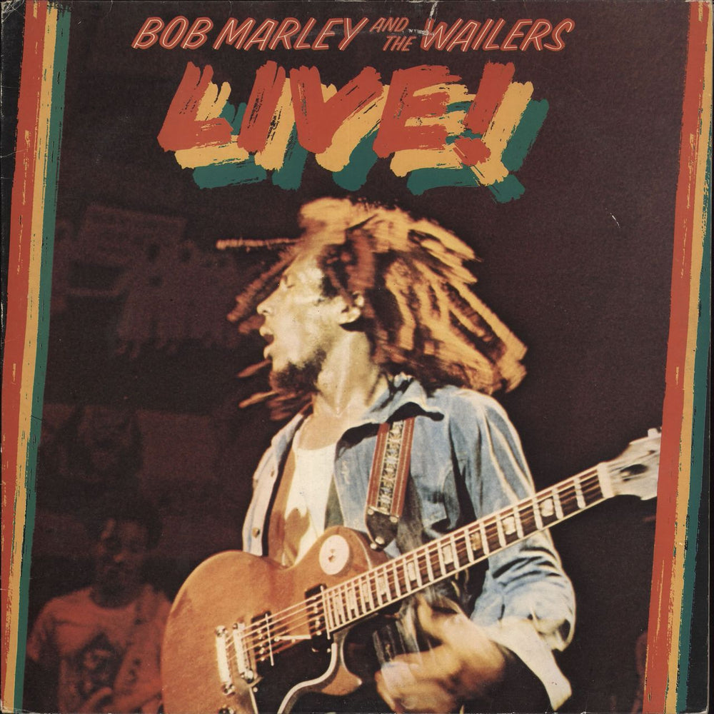 Bob Marley & The Wailers Live! + Poster UK vinyl LP album (LP record) ILPS9376