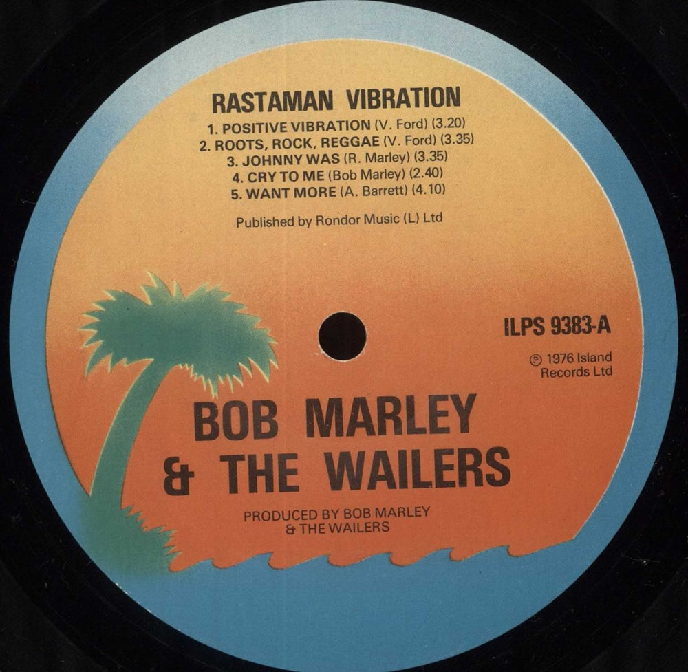 Bob Marley & The Wailers Rastaman Vibration UK vinyl LP album (LP record) BMLLPRA300102