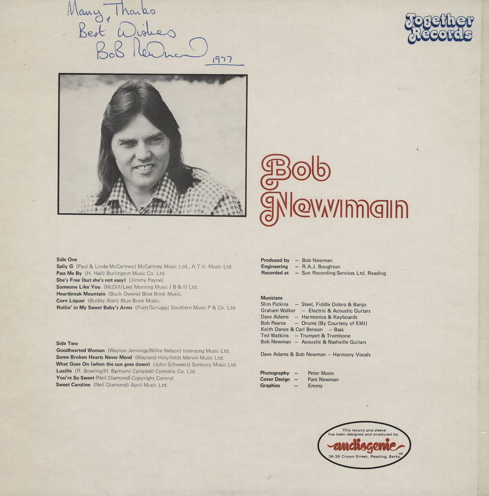 Bob Newman (UK) Bob Newman - Autographed UK vinyl LP album (LP record)