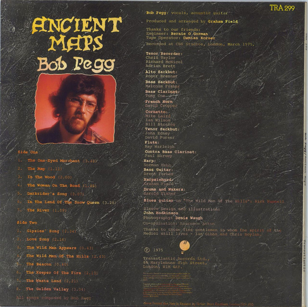 Bob Pegg Ancient Maps UK vinyl LP album (LP record)