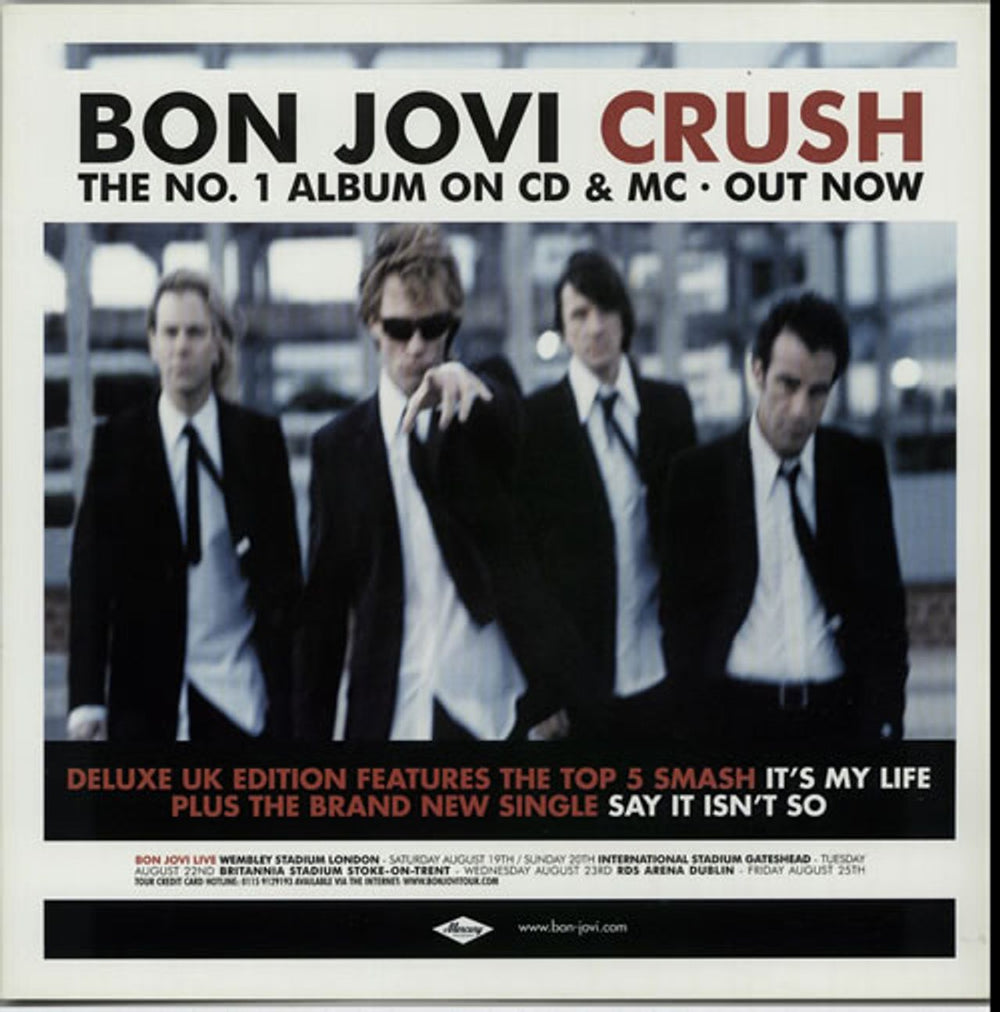 Bon Jovi Crush / Say It Isn't So - Display UK Promo display PROMO DISPLAY