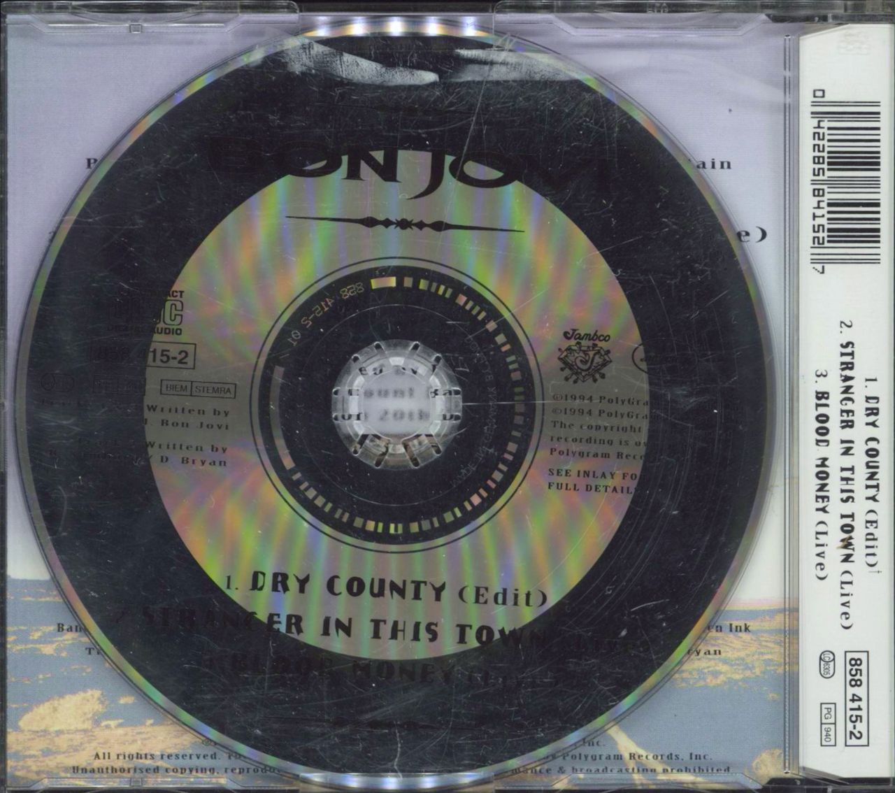 クリアランス cd ラベル bon jovi