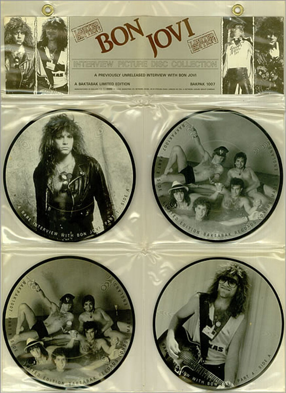 Bon Jovi Interview Picture Disc Collection UK 7" vinyl picture disc (7 inch picture disc single) BAKPAK1007