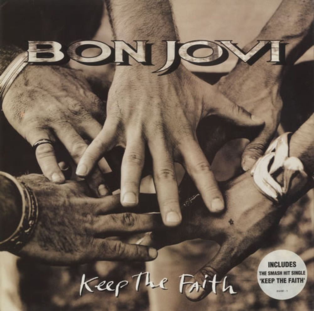 Bon Jovi Keep The Faith UK vinyl LP album (LP record) 514197-1