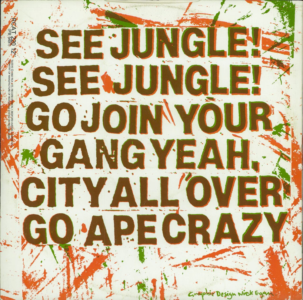 Bow Wow Wow See Jungle! (Jungle Boy) (Re-Mixed Version) UK 12" vinyl single (12 inch record / Maxi-single)