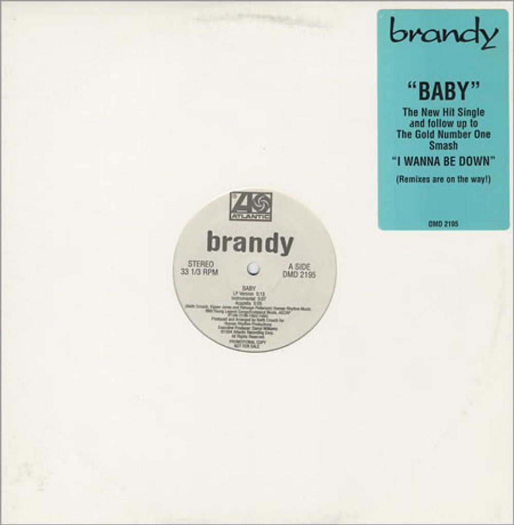 Brandy Baby US Promo 12" vinyl single (12 inch record / Maxi-single) DMD2195