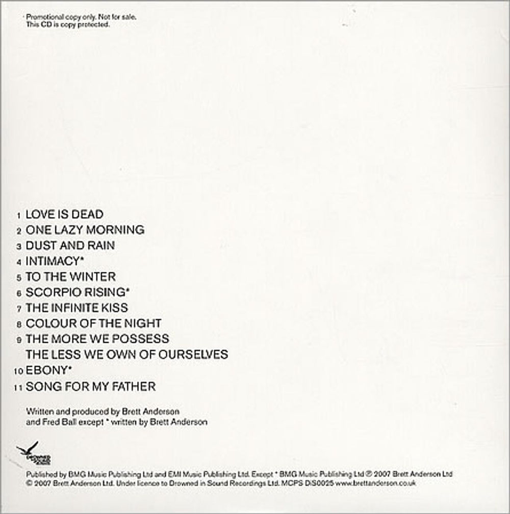 Brett Anderson Brett Anderson UK Promo CD album (CDLP) BT8CDBR397327