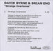 Brian Eno & David Byrne Strange Overtones UK Promo CD-R acetate CD-R ACETATE